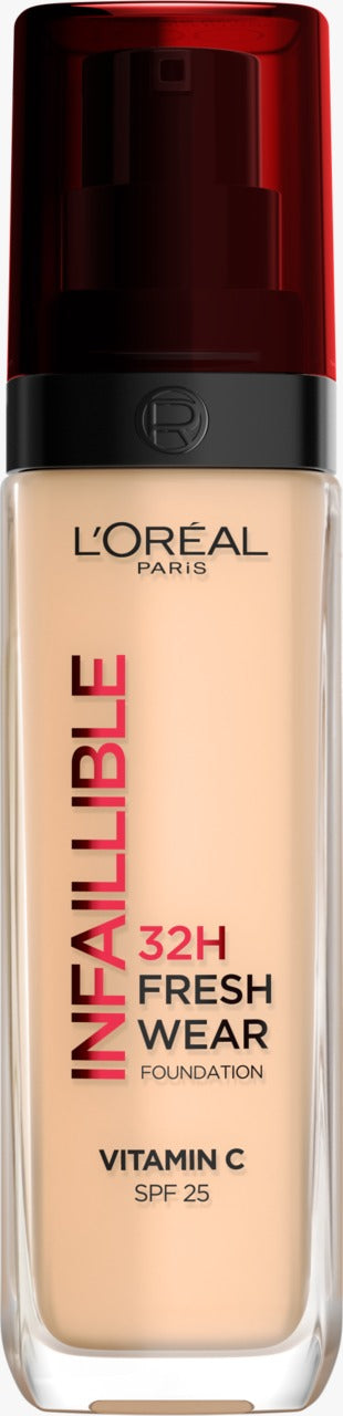 L'ORÉAL PARIS 巴黎萊雅 Infaillible 32H Fresh Wear 持久無瑕粉底液 (含 SPF 25) - 色號 #100 Linen 30 ml