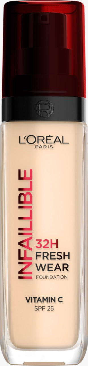 L'ORÉAL PARIS 巴黎萊雅 Infaillible 32H Fresh Wear 持久無瑕粉底液 (含 SPF 25) - 色號 #015 Porcelain 30 ml