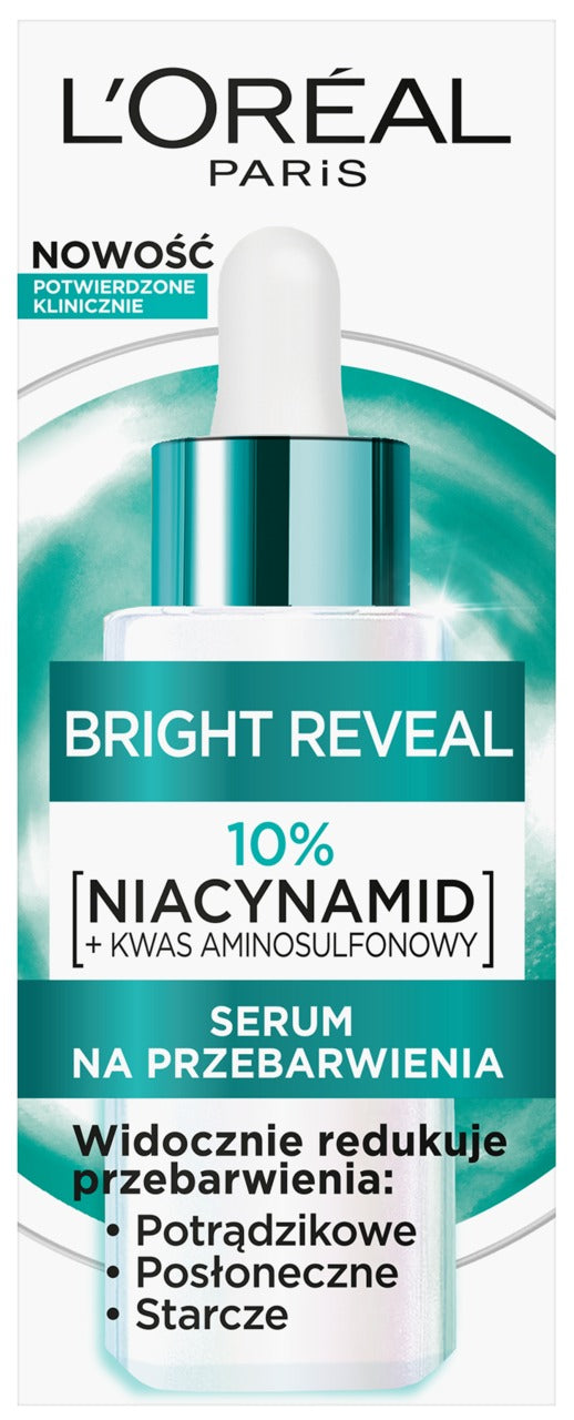 L'ORÉAL PARIS 巴黎萊雅 Bright Reveal 瞬效亮白淡斑精華 - 10% 菸鹼醯胺 + 氨基磺酸 30 ml