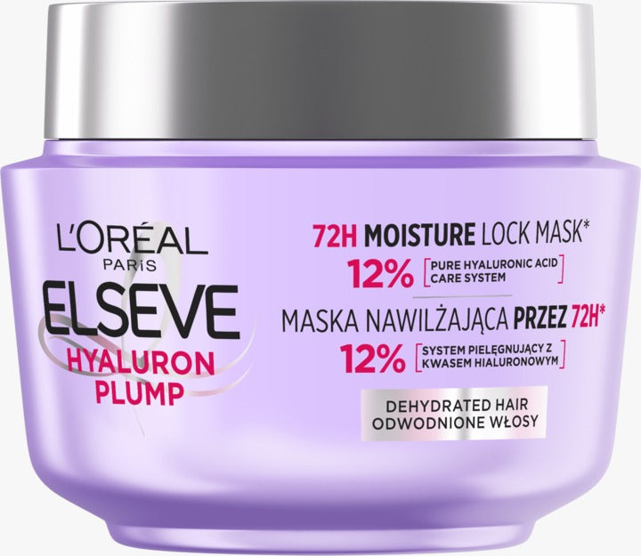 L'ORÉAL PARIS 巴黎萊雅 玻尿酸胜肽盈潤修護髮膜 - 72 小時長效補水 300 ml