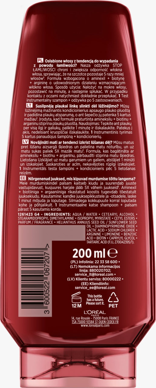 L'ORÉAL PARIS 巴黎萊雅 全效強韌 止斷護髮乳 200 ml