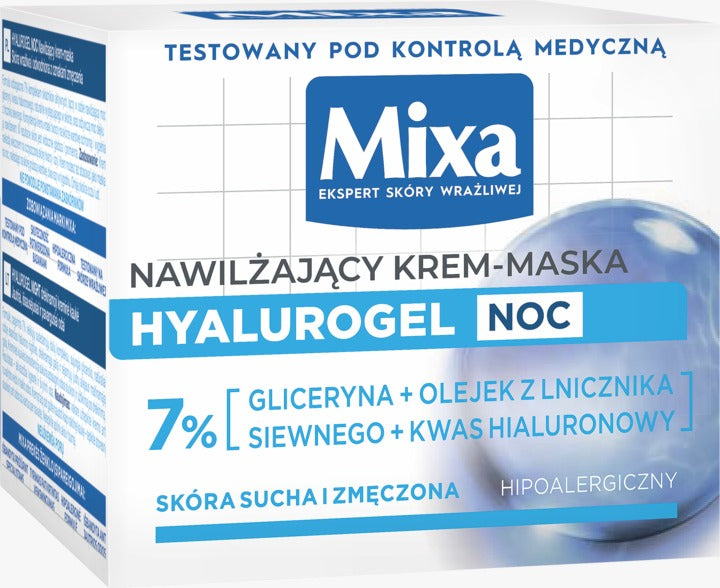 MIXA Hyalurogel 玻尿酸保濕晚安面霜面膜 (夜間修護型) 50 ml