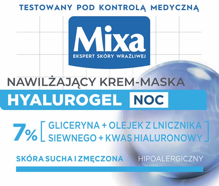 MIXA Hyalurogel 玻尿酸保濕晚安面霜面膜 (夜間修護型) 50 ml
