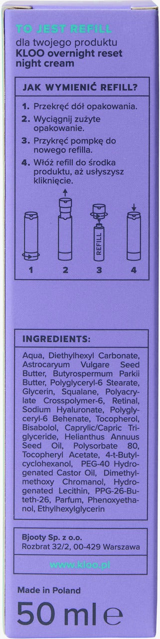 KLOO Overnight Reset 夜間密集修護重生面霜 50 ml