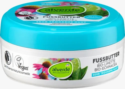 Alverde 艾薇德 有機青檸與艾草強效滋養足霜 200 ml