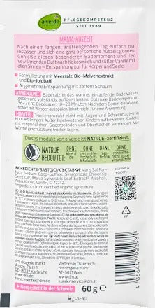 Alverde NATURKOSMETIK Pregnancy Bath Salt (Organic Mallow &amp; Organic Jojoba Oil), 60 g