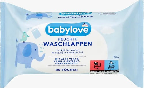 Babylove Mild Baby Wet Wipes, 80 pcs