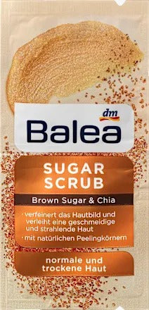 Balea Brown Sugar Peeling with Chia Seed Extract, 16 ml (2 x 8 ml)