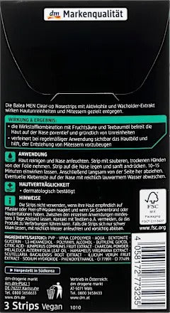 Balea MEN Clear-Up Strips for Nose, 3 pcs