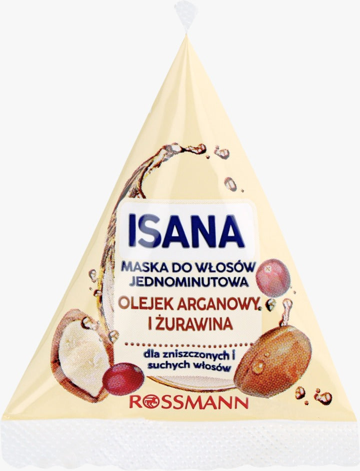 ISANA 一分鐘摩洛哥堅果油與蔓越莓修護髮膜 25 ml