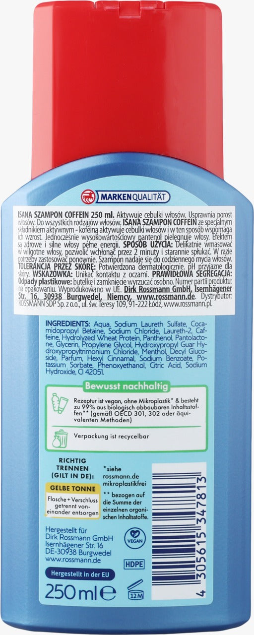 ISANA 咖啡因強健髮根洗髮露 250 ml