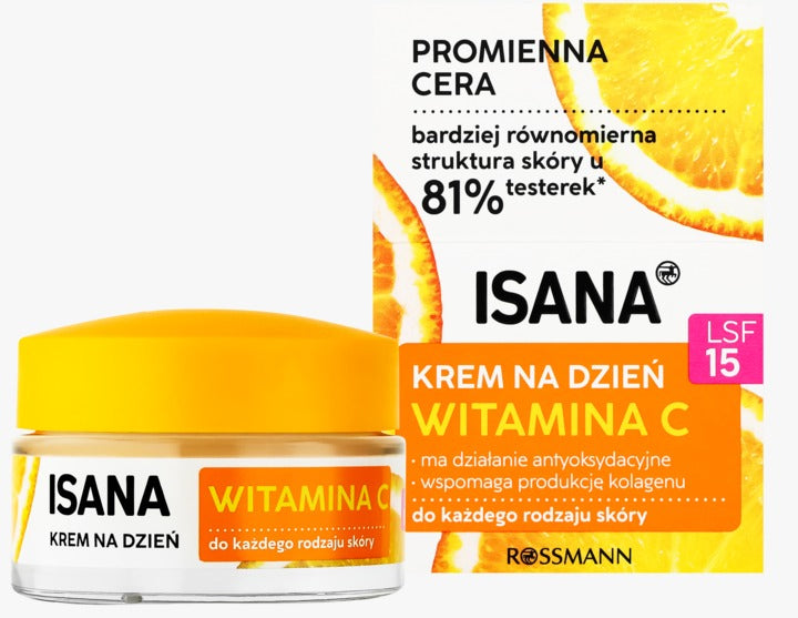 ISANA 維他命 C 亮白防護日間面霜 SPF 15, 50 ml