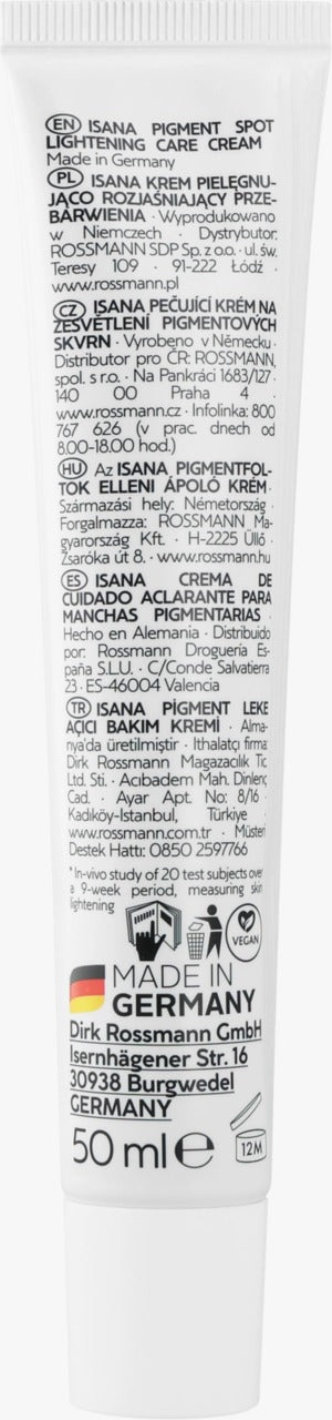 ISANA 淨斑亮白淡斑面霜 50 ml