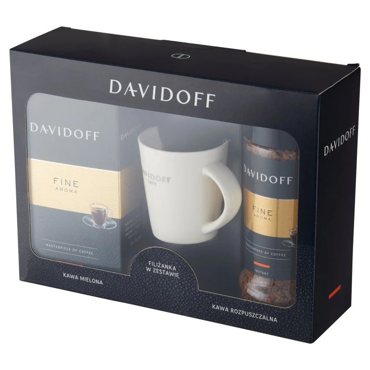 Davidoff 大衛杜夫精品咖啡禮盒組：研磨咖啡 + 即溶咖啡 + 品牌馬克杯 350 g