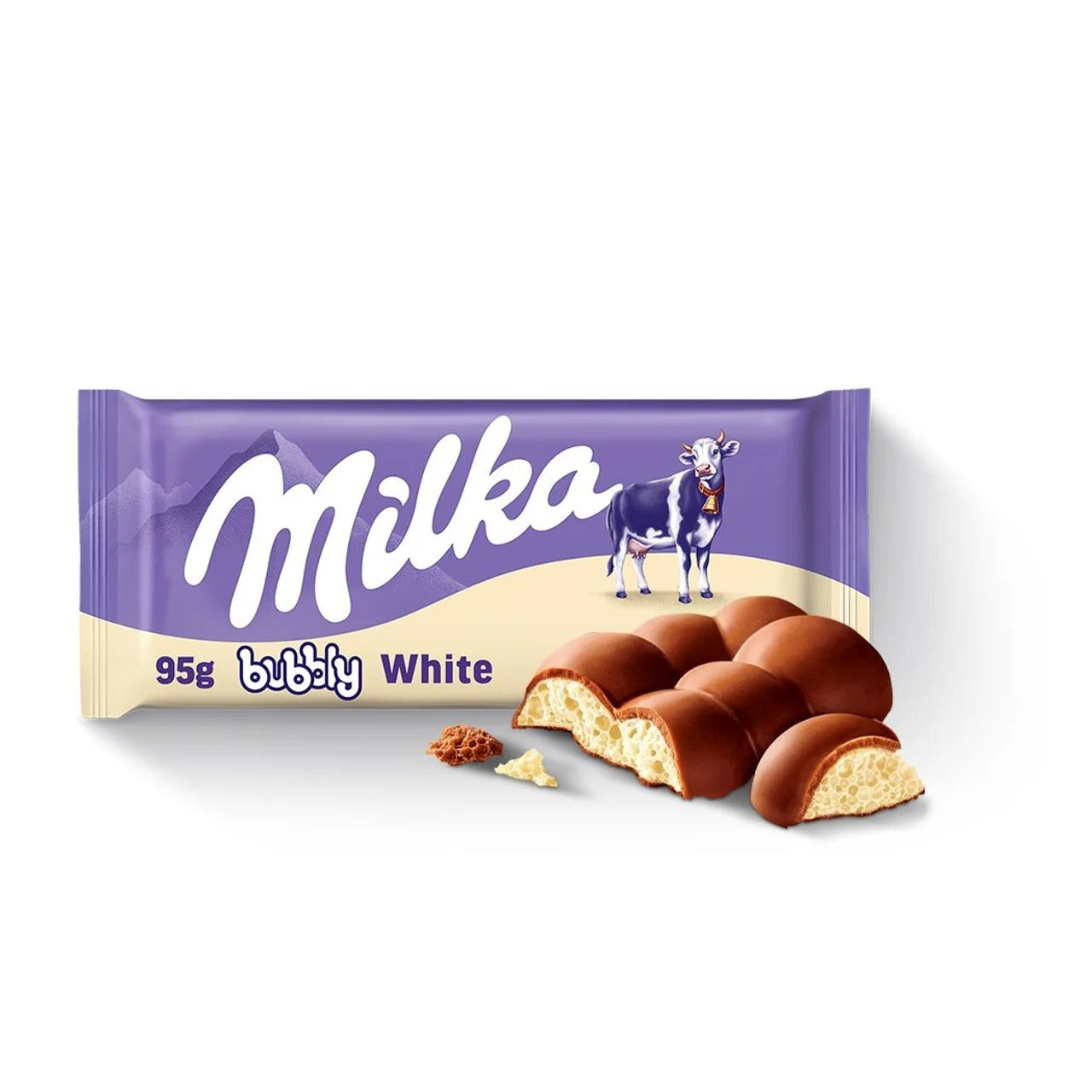 Milka 妙卡 Bubbly 氣泡系列夾心白巧克力 95 g