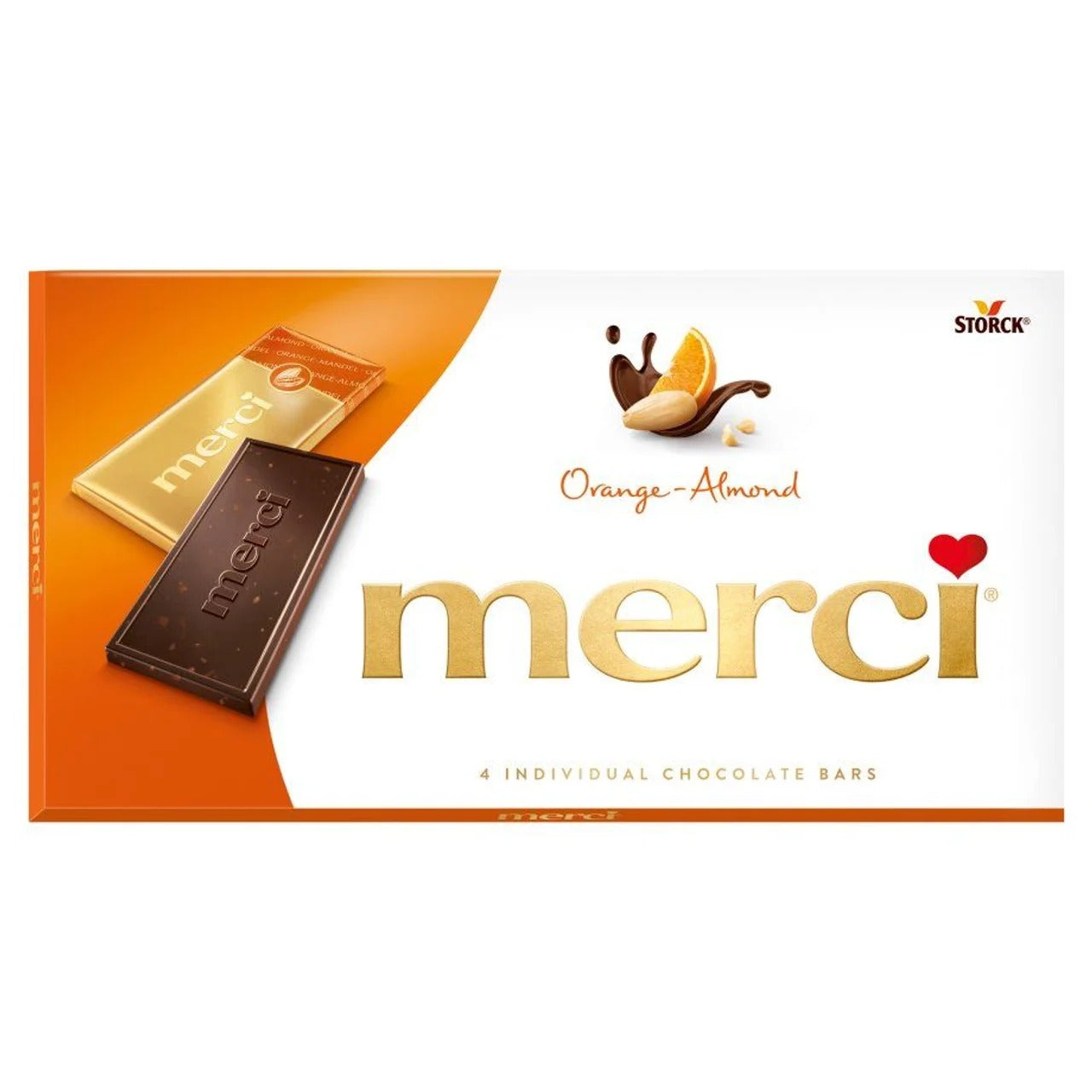 Merci 精選香橙杏仁夾心黑巧克力 100 g