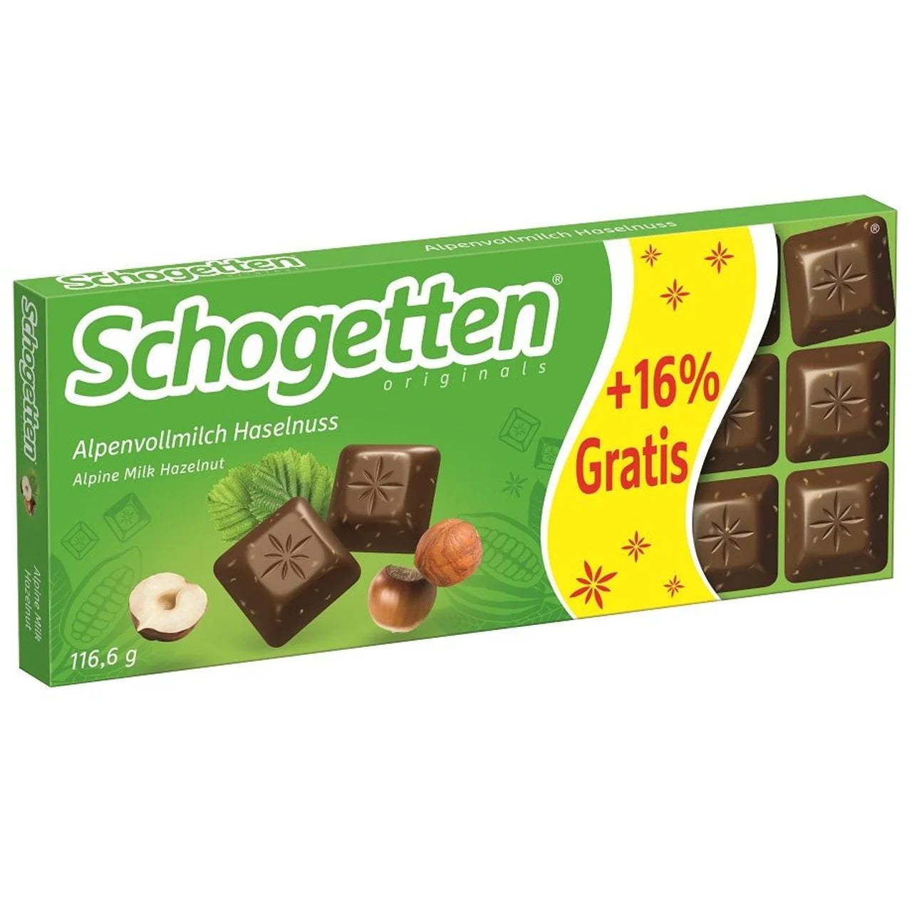 Schogetten 烘焙榛果碎粒牛奶巧克力 116 g