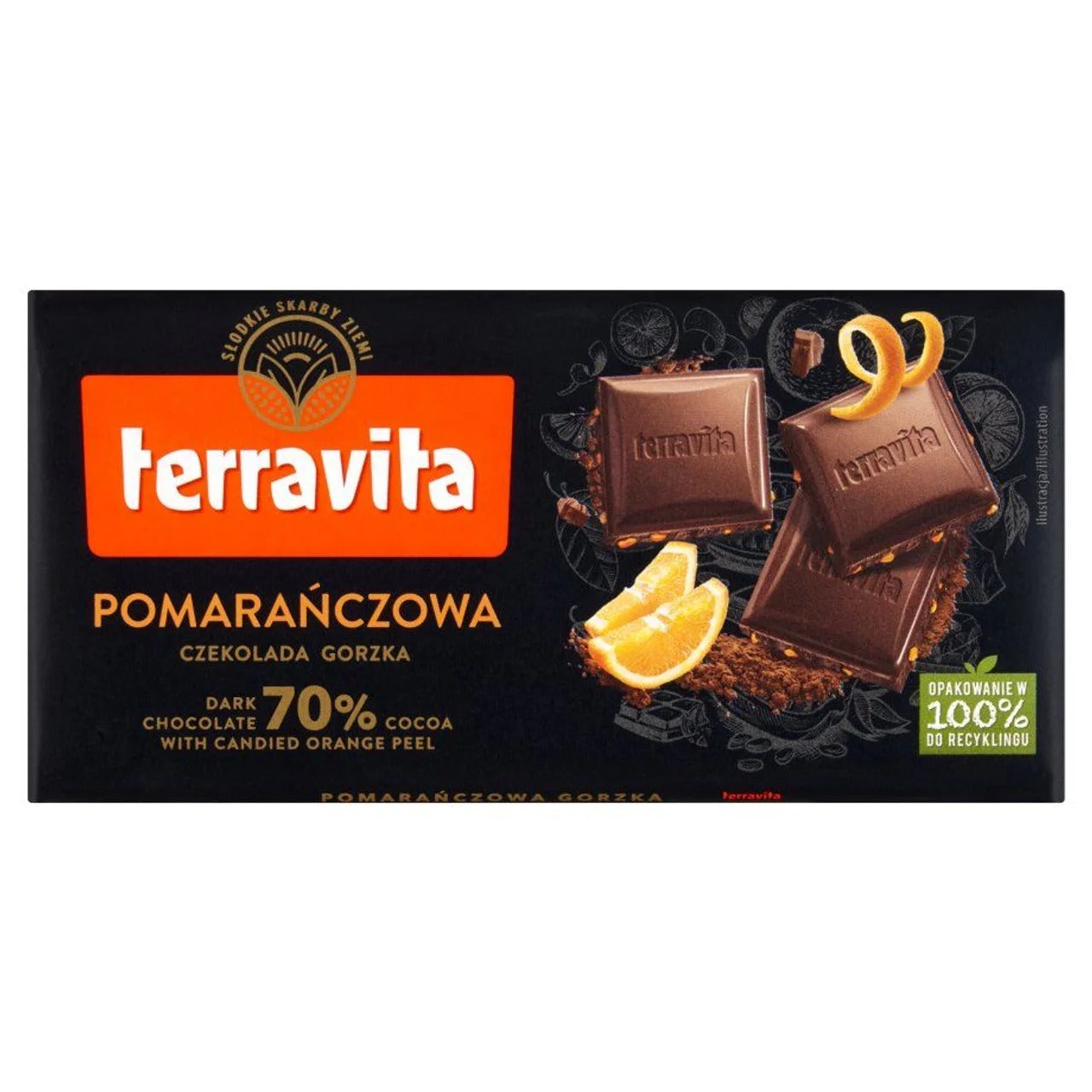 Terravita 經典橘皮黑巧克力 90 g