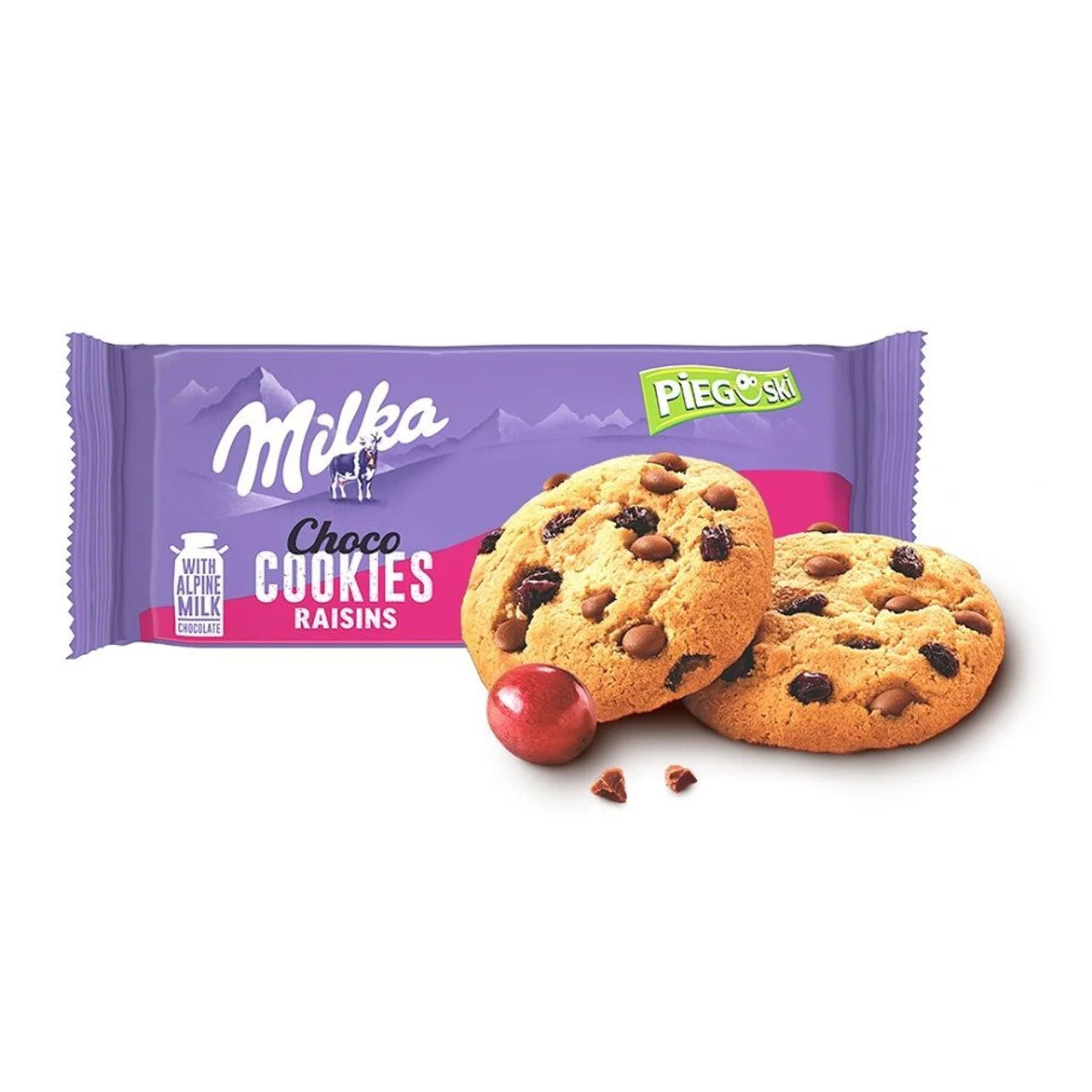 Milka 葡萄乾與巧克力碎大脆餅 135 g