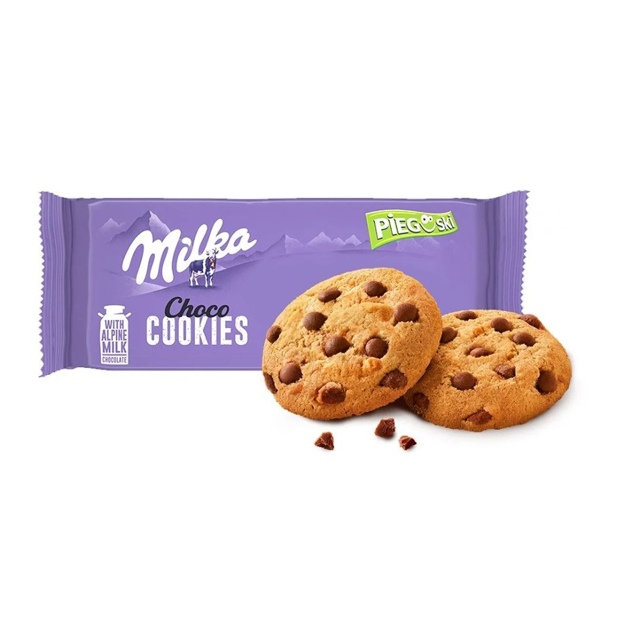 Milka 阿爾卑斯牛奶巧克力碎大脆餅 135 g