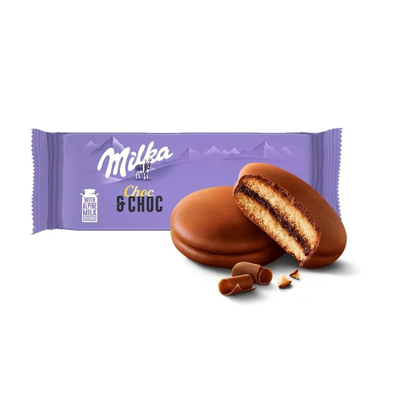 Milka 雙重巧克力夾心海綿蛋糕餅乾 150 g