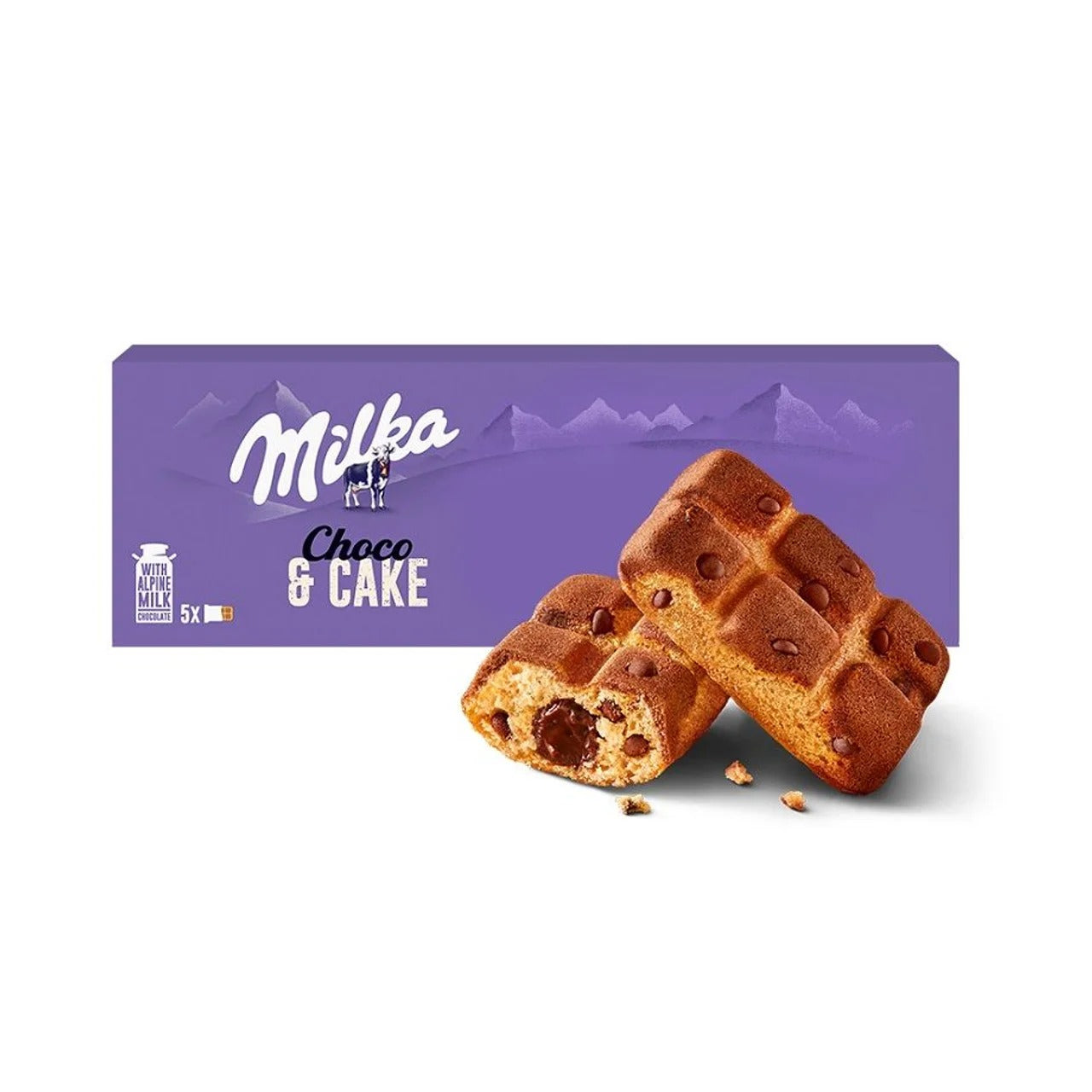 Milka 阿爾卑斯牛奶巧克力碎夾心海綿蛋糕 175 g (5 入)
