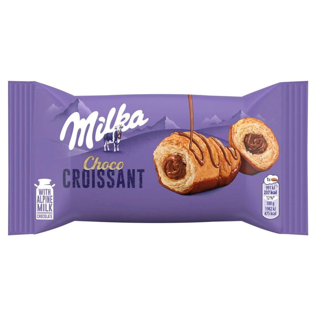 Milka 阿爾卑斯牛奶巧克力夾心牛角包 50 g