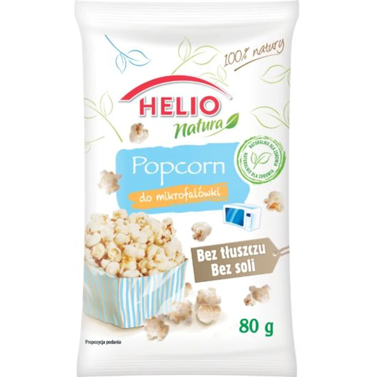 Helio 自然系列：微波爐專用「無鹽、無油」純天然爆米花 80 g
