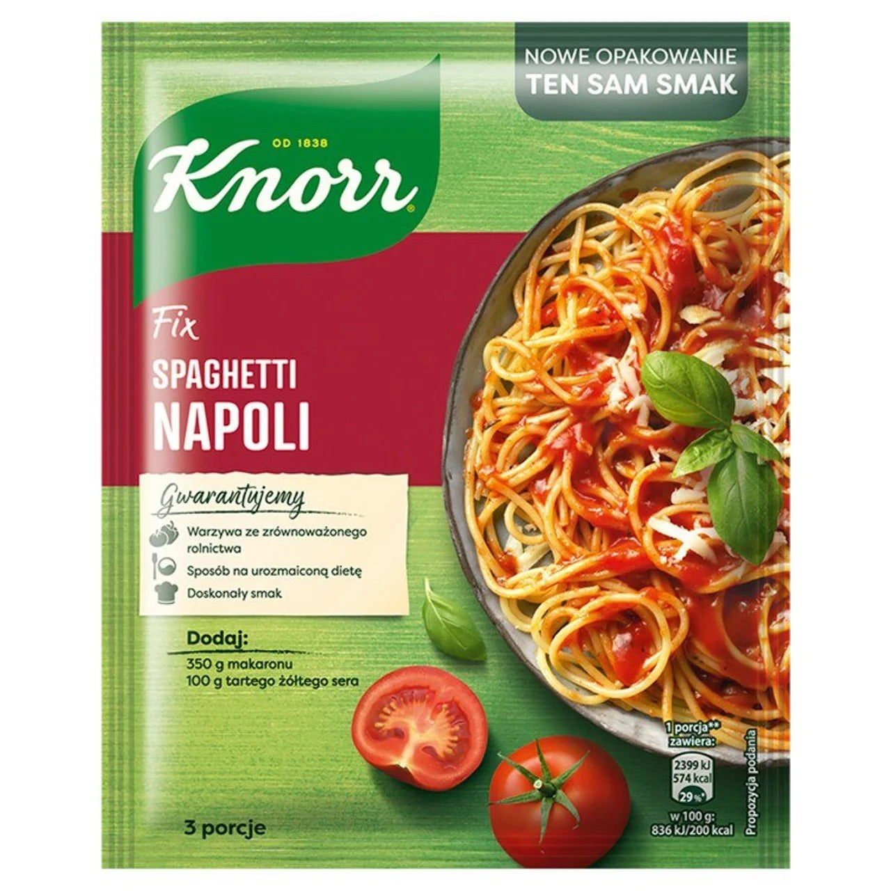 Knorr Fix 系列：經典拿坡里番茄風味麵（Spaghetti Napoli）調味基底 47 g