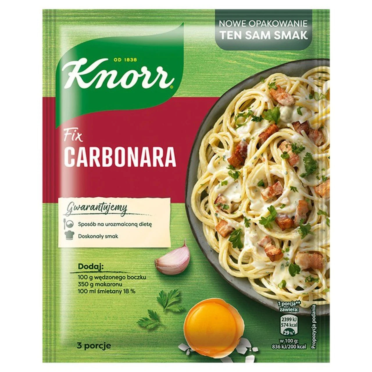 Knorr Fix 系列：經典培根蛋奶麵（Spaghetti Carbonara）調味基底 42 g