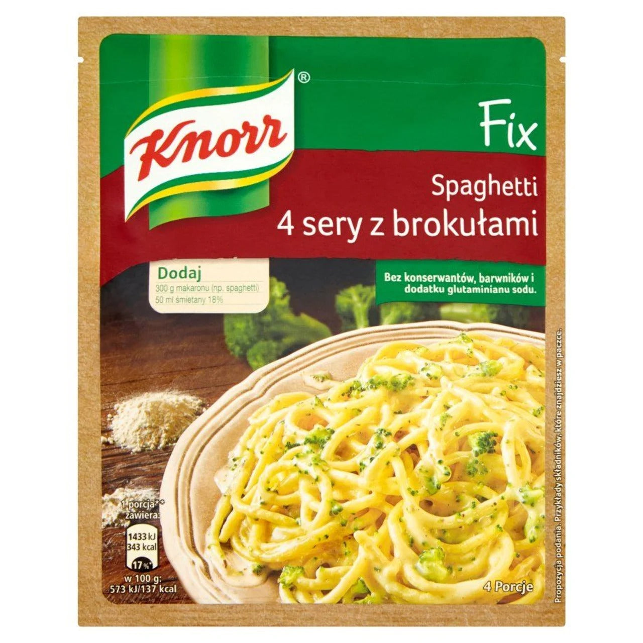 Knorr Fix 系列：經典四種起司與青花菜 調味基底 47 g