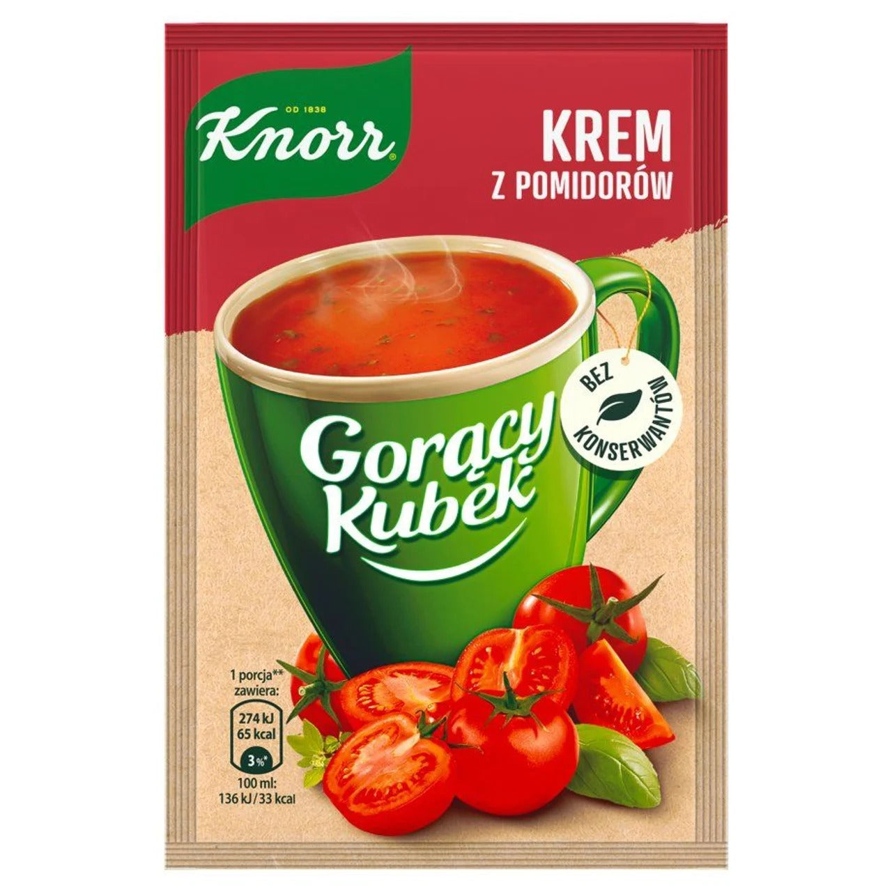 Knorr Cream of Tomato Soup – Gorący Kubek Instant Soup 19 g