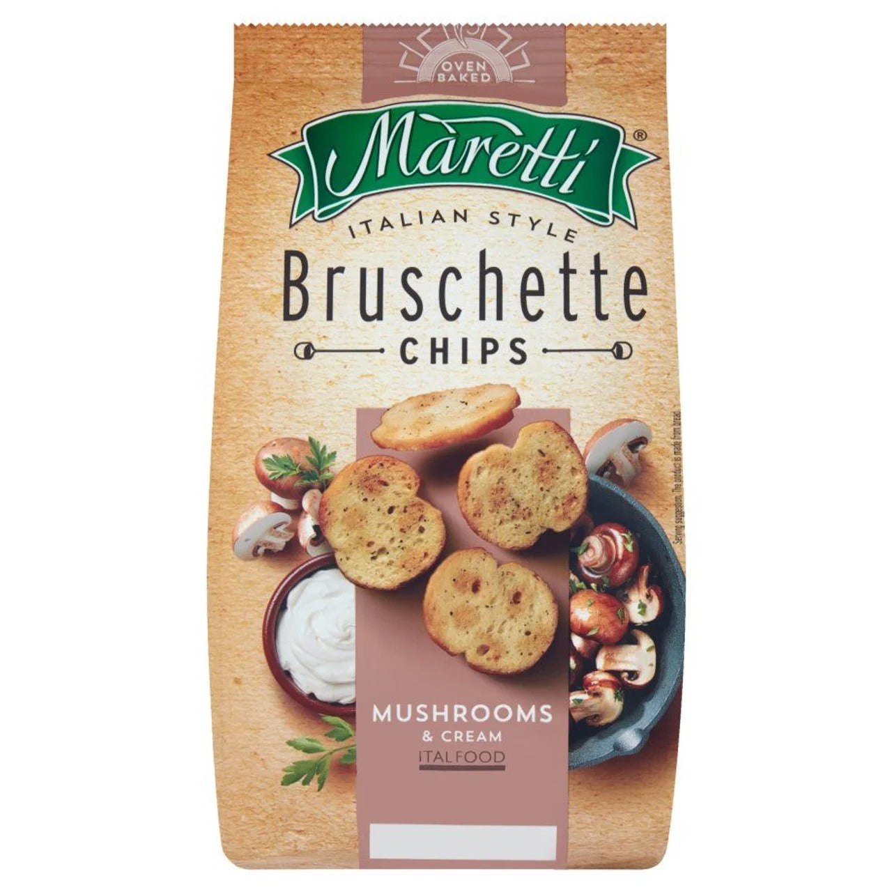 Maretti Bruschette Chips – Mushrooms & Cream Flavor 70 g