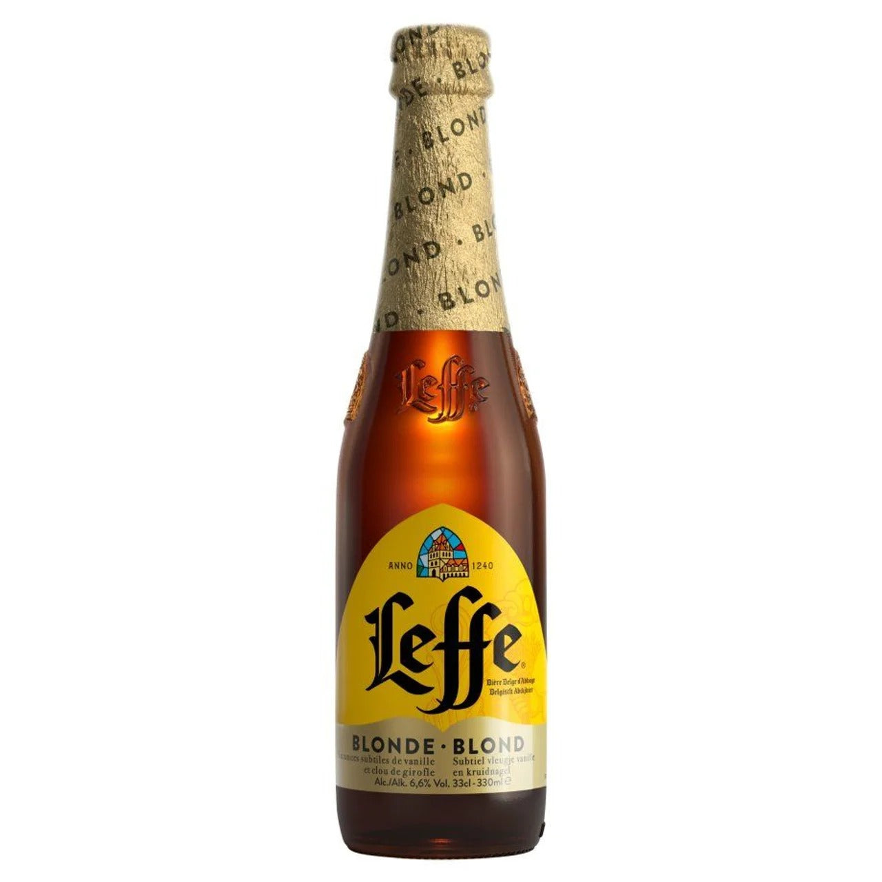 Leffe Blonde 比利時經典修道院風格金啤酒 (酒精濃度 6.6%) 330 ml