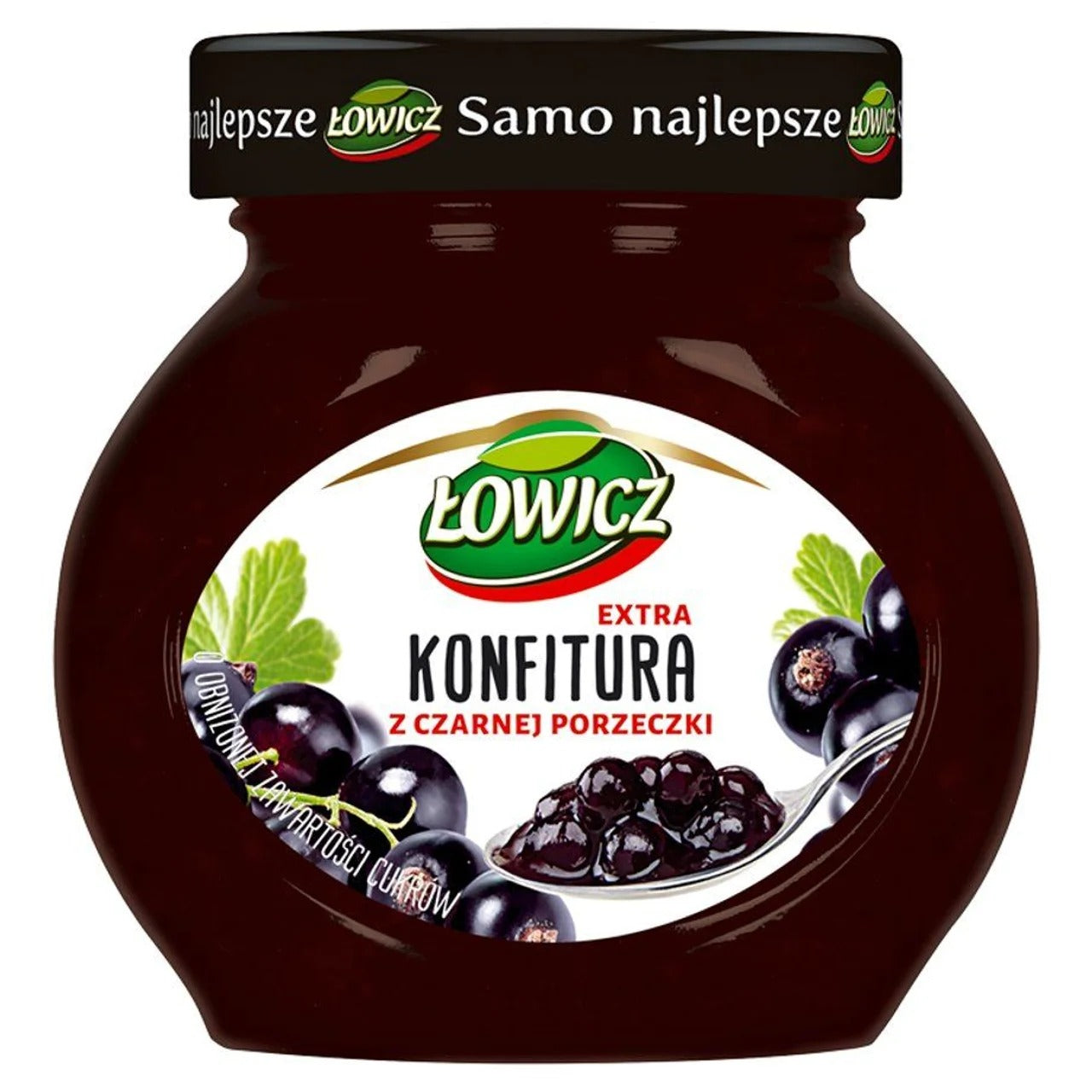 Łowicz 特級黑加侖果醬（低糖配方） 240 g