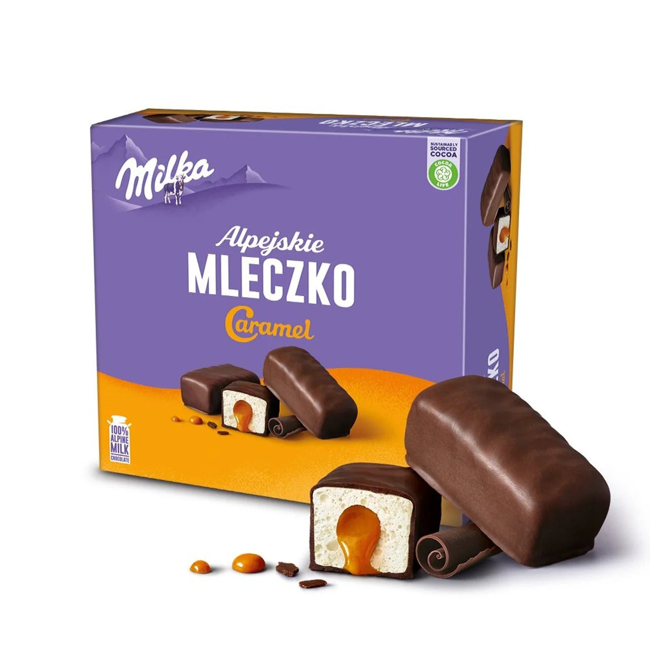 Milka Alpine Milk Chocolate Mousse with Lava Caramel 350 g