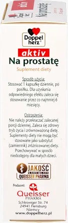 Doppelherz Prostate Support  - Pumpkin Seed & Saw Palmetto Botanical Matrix 30 Capsules 30 Capsules