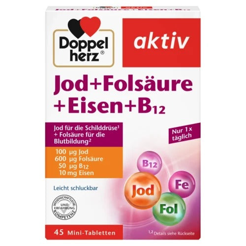 Doppelherz 雙心牌 「甲狀腺與造血」高效迷你片 45 片裝