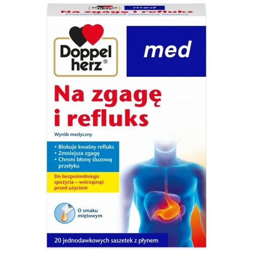 Doppelherz 雙心牌「胃食道反流與胃灼熱」舒緩液 20 小袋裝