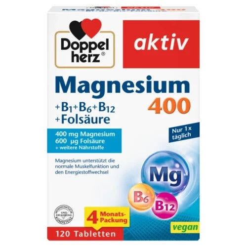 Doppelherz 雙心牌「強效鎂與 B 群」肌肉與心血管整合護理錠 120 粒大包裝