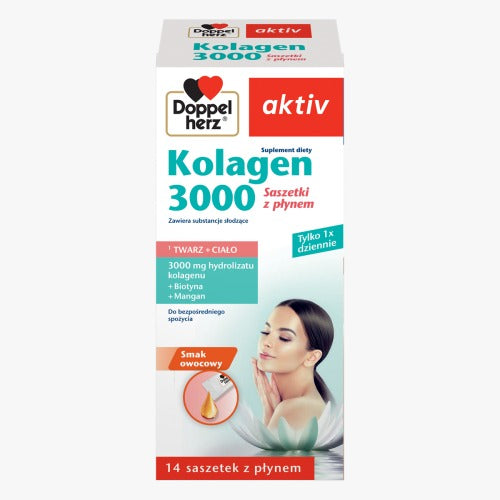 Doppelherz 雙心牌「高濃度 3000mg」隨身型液態膠原飲 14 入裝