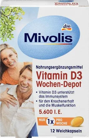 Mivolis Vitamin D3 Weekly Depot 12 caps/5g
