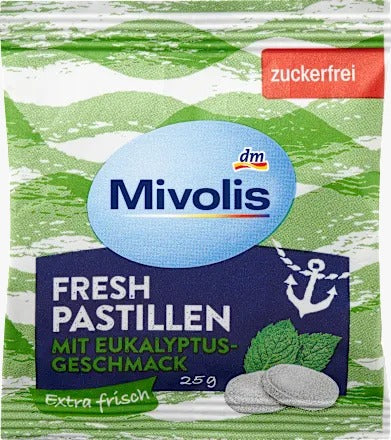 Mivolis Fresh Breath Lozenges Eucalyptus Flavor 25g