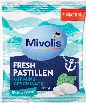 Mivolis Fresh Breath Lozenges Peppermint Flavor 25g