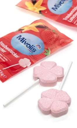 Mivolis Glucose Lollipops Strawberry-Vanilla Flavor for Children 75g