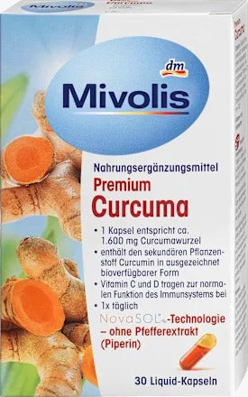 Mivolis 頂級薑黃素 + 維生素 D3 膠囊 30粒/19g