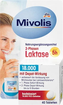 Mivolis 乳糖酶 18000 長效釋放錠 40粒/20g