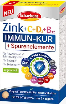 Schaebens 雪本詩 免疫強化防護能量錠 (鋅 + 維他命 C, D3, B12) 10g