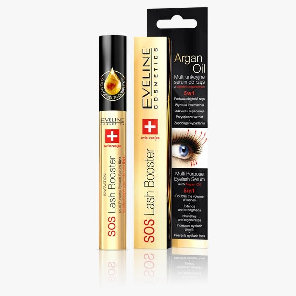 Eveline Cosmetics SOS Lash Booster 5合1 摩洛哥油修護睫毛精華 (10 ml)