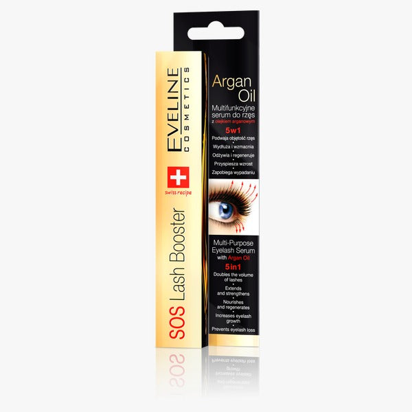Eveline Cosmetics SOS Lash Booster 5合1 摩洛哥油修護睫毛精華 (10 ml)